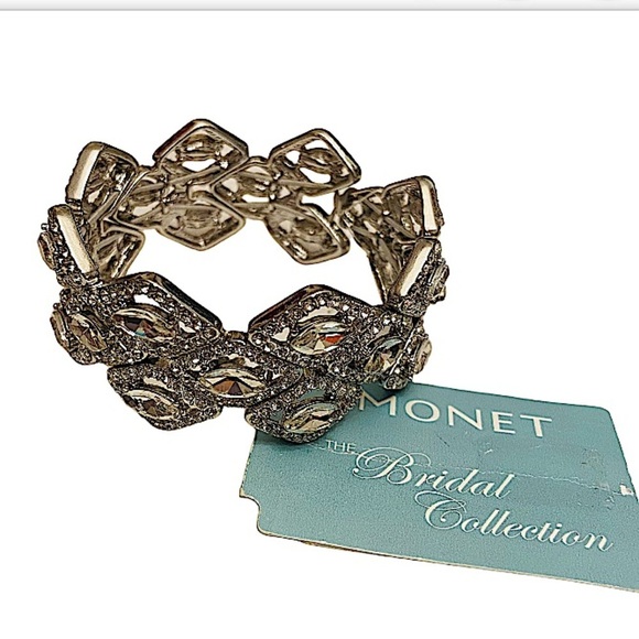 Monet Jewelry - Monet Collection Bridal Tower Elegant Wedding Stretch Bracelet